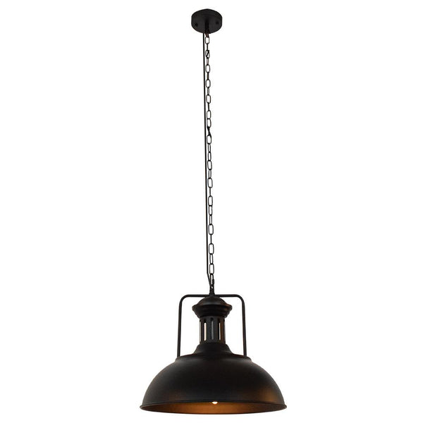 Kitchens 'n Lights-Industrial Single Kitchen Dome Pendant Light-Pendants-Black-