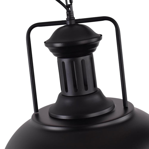 Kitchens 'n Lights-Industrial Single Kitchen Dome Pendant Light-Pendants-Black-