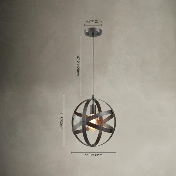 Kitchens 'n Lights-Industrial Style Kitchen 1-Light Single Globe Pendant Light-Pendants-Default Title-