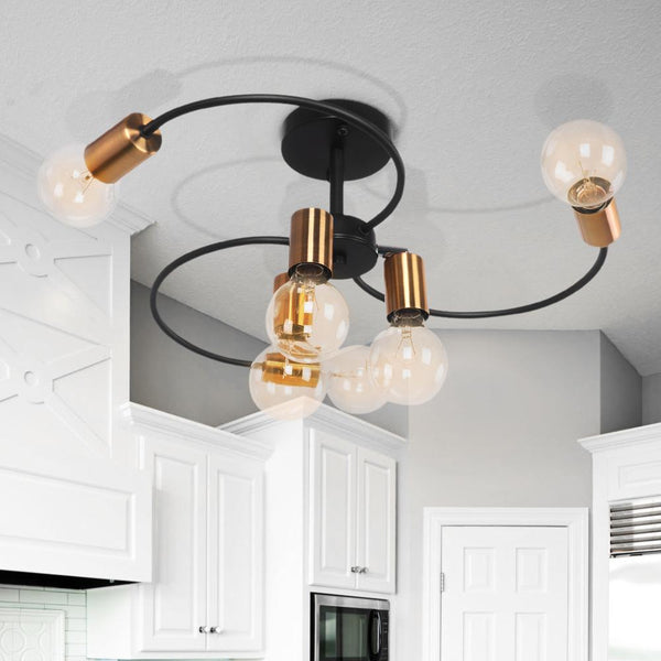 Kitchens 'n Lights-Kitchen 6-Light Sputnik Adjustable Semi Flush Mount-Flush Mount-Default Title-