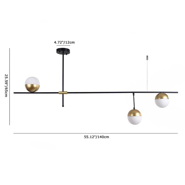 Kitchens 'n Lights -Mid-Century Modern 3-Light Kitchen Island Chandelier-Pendant Light-Default Title-