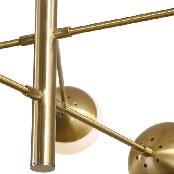 Kitchens 'n Lights-Mid-Century Modern Opal Blown Globe Sputnik Sphere Chandelier-Chandelier-Default Title-