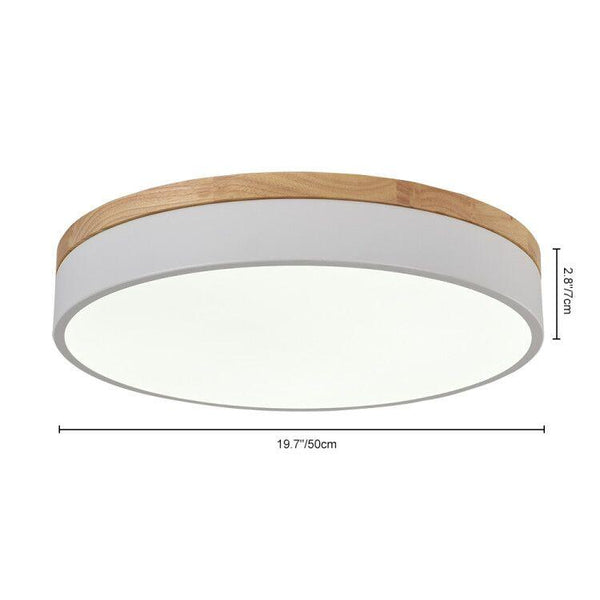 Kitchens 'n Lights-Modern 1-Light LED Flush Mount Drum Light-Flush Mount-30 cm-White