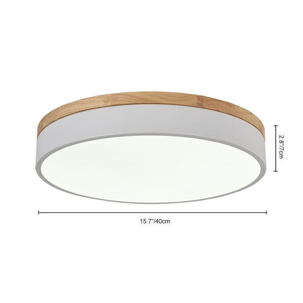 Kitchens 'n Lights-Modern 1-Light LED Flush Mount Drum Light-Flush Mount-30 cm-White