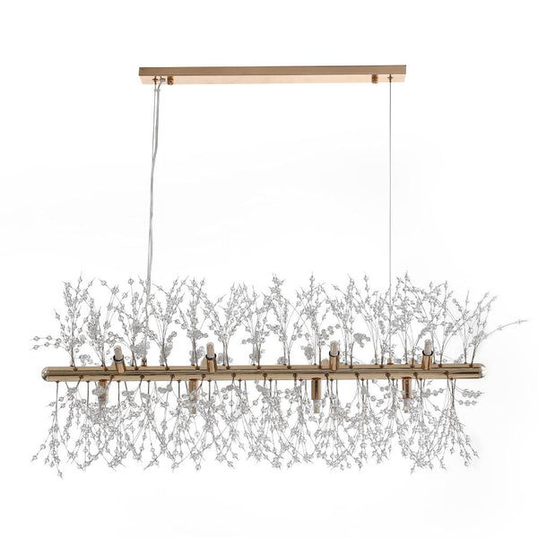 Kitchens 'n Lights-Modern 9-Light Crystal Pendant Lighting-Chandelier-Gold-