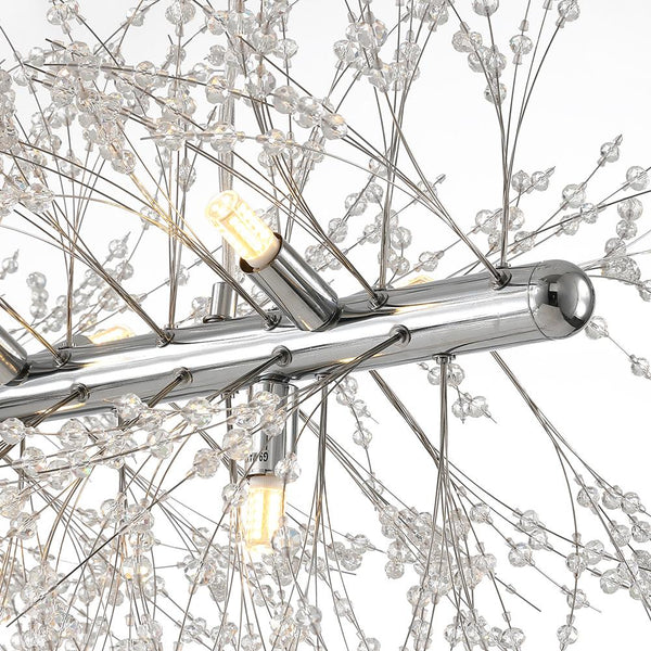 Kitchens 'n Lights-Modern 9-Light Crystal Pendant Lighting-Chandelier-Gold-