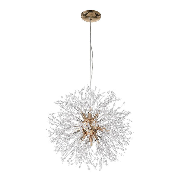 Kitchens 'n Lights-Modern 9-Light Crystal Sputnik Chandelier-Chandelier-Gold-