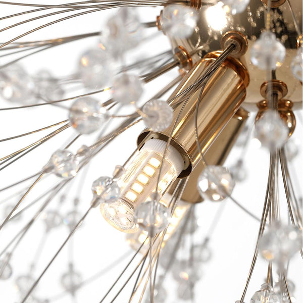 Kitchens 'n Lights-Modern 9-Light Crystal Sputnik Chandelier-Chandelier-Gold-