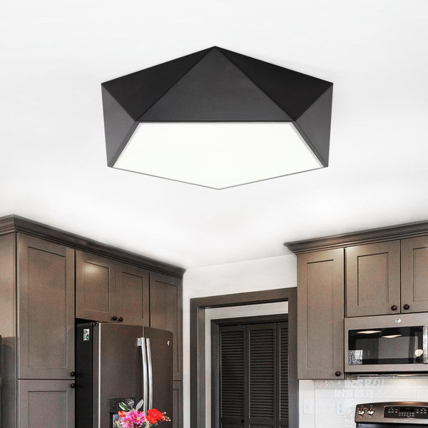 Kitchens 'n Lights-Modern Black LED Ceiling Light Fixture-Flush Mount-Default Title-