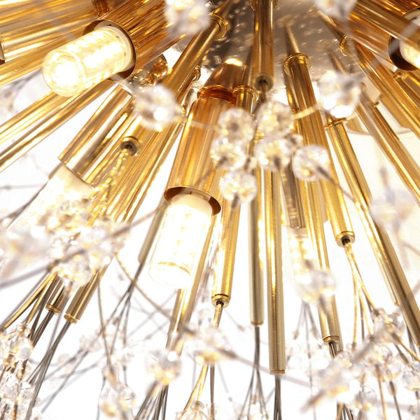 Thehouselights-Modern Crystal Beaded Sputnik Flush Mount Light-Flush Mount-Brass-4 BulbsLights-Modern Crystal Beaded Sputnik Flush Mount Light-Flush Mount-Chrome-8 Bulbs