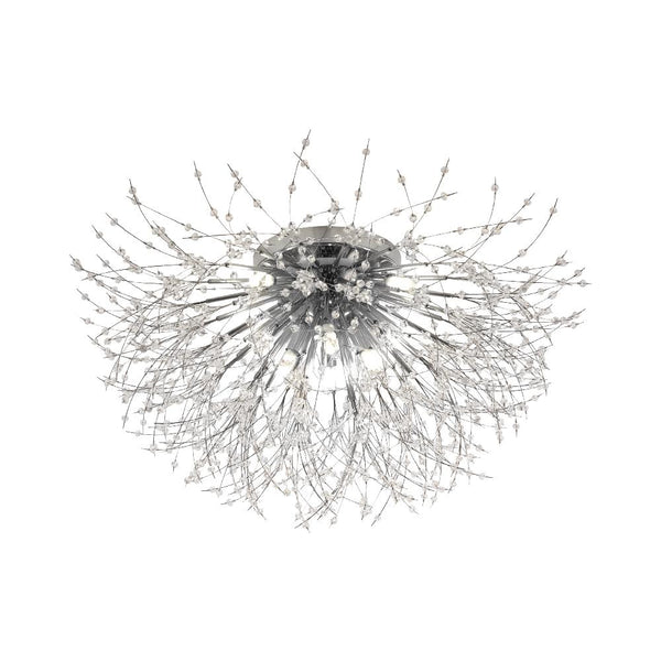 Thehouselights-Modern Crystal Beaded Sputnik Flush Mount Light-Flush Mount-Brass-4 Bulbs-Modern Crystal Beaded Sputnik Flush Mount Light-Flush Mount-Chrome-8 Bulbs