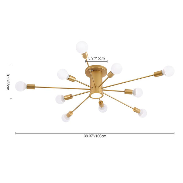 Kitchens 'n Lights-Modern Gold Ceiling Light for Kitchen Island-Flush Mount-Default Title-