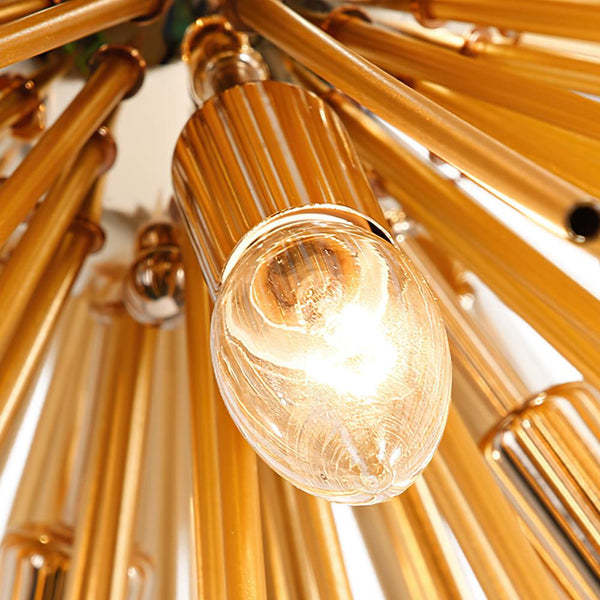 Kitchens 'n Lights-Modern Gold Sputnik Chandelier for Kitchen Island-Chandelier-8 Bulbs-