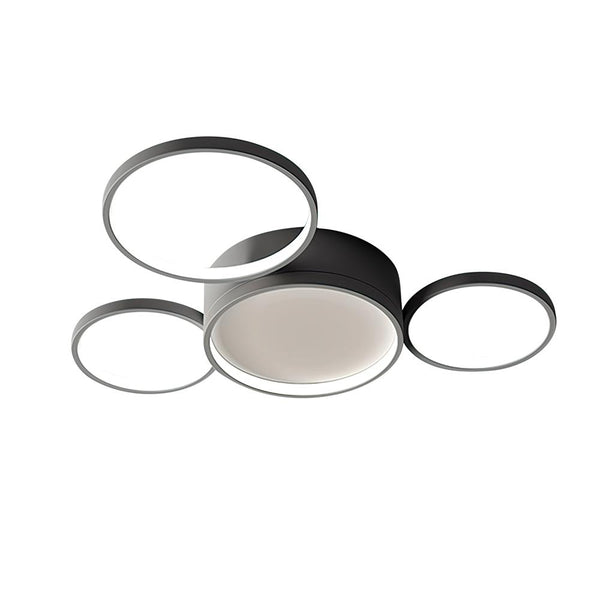 Kitchens 'n Lights-Modern LED 3/4/5/7 Rings Ceiling Light Flush Mount-Flush Mount-3 Bulbs-White Cool
