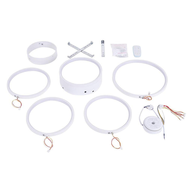 Kitchens 'n Lights-Modern LED 3/4/5/7 Rings Ceiling Light Flush Mount-Flush Mount-3 Bulbs-White Cool