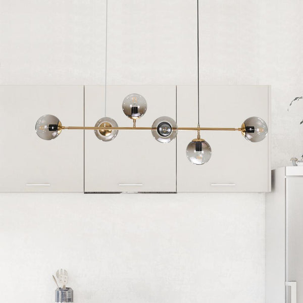 Kitchens 'n Lights-Modern Modo Glass Globe Kitchen Island Chandelier-Chandelier-Default Title-