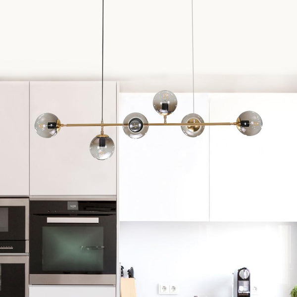 Kitchens 'n Lights-Modern Modo Glass Globe Kitchen Island Chandelier-Chandelier-Default Title-