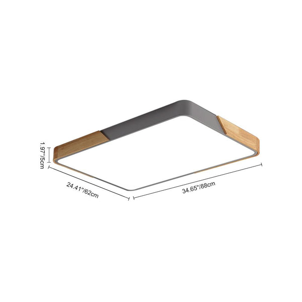 Kitchens 'n Lights-Modern Rectangle LED Flush Mount Ceiling Light-Flush Mount-Default Title-