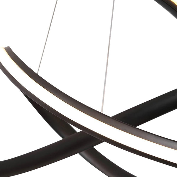 Kitchens 'n Lights-Modern Twisted Ribbon LED Chandelier Light-Chandelier-White-Warm