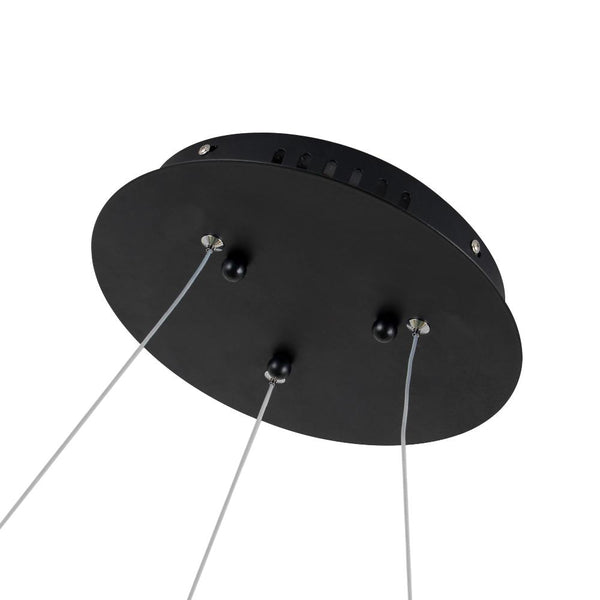 Kitchens 'n Lights-Modern White / Black Wagon Wheel LED Chandelier Light-Chandelier-24''-Warm White