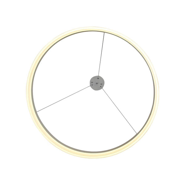 Kitchens 'n Lights-Modern White / Black Wagon Wheel LED Chandelier Light-Chandelier-24''-Warm White