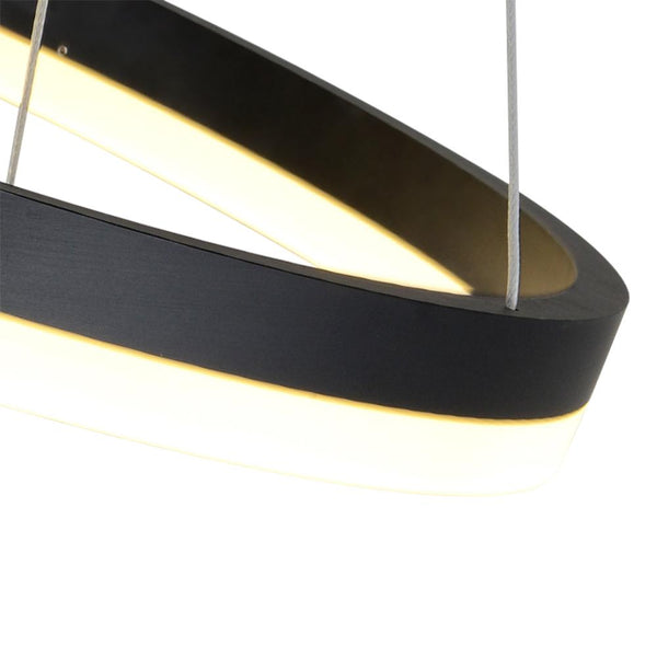 Kitchens 'n Lights-Modern White / Black Wagon Wheel LED Chandelier Light-Chandelier-24''-Warm White