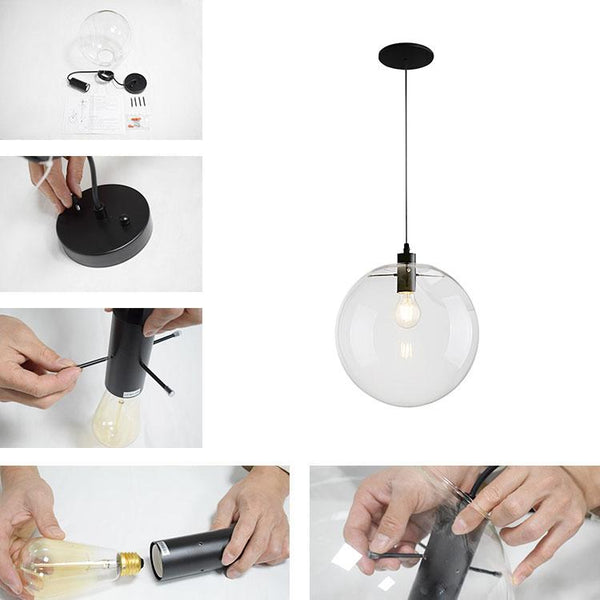 Kitchens 'n Lights-One-Light Glass Pendant Light-Chandelier-3-light-