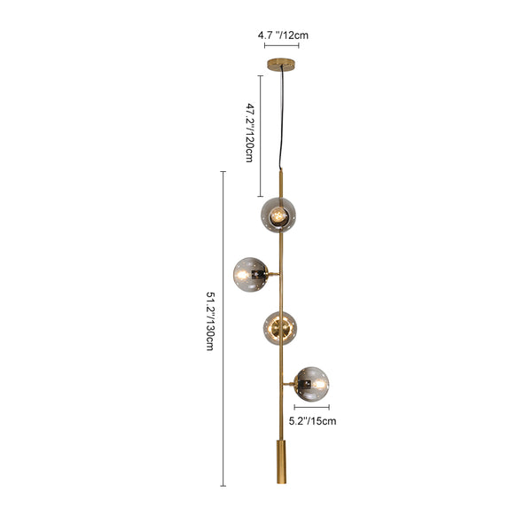 Modern Modo Glass Globe Kitchen Island Chandelier - Thehouselights