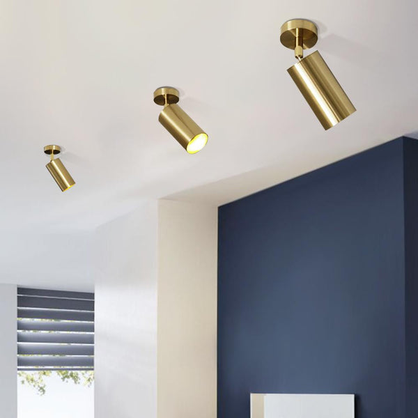 Thehouselights-1 Light Brass Ceiling Light Spot Light Track Light-Ceiling Light--