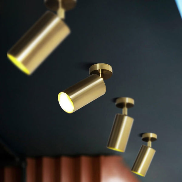 Thehouselights-1 Light Brass Ceiling Light Spot Light Track Light-Ceiling Light--