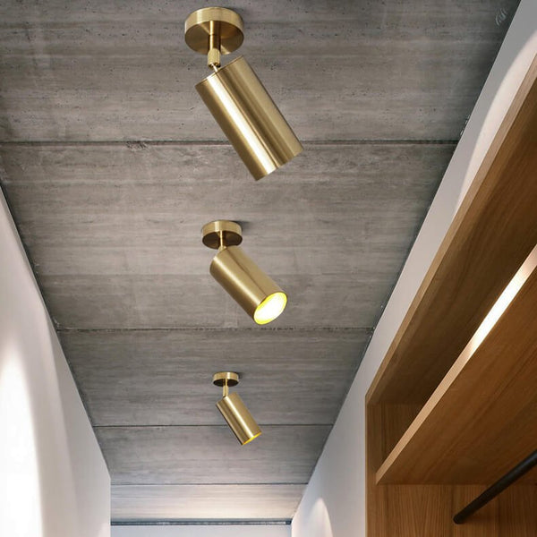 Thehouselights-1 Light Brass Ceiling Light Spot Light Track Light-Ceiling Light--