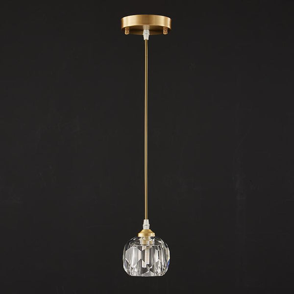 Thehouselights-1-Light Crystal Pendant Lighting-Pendant--