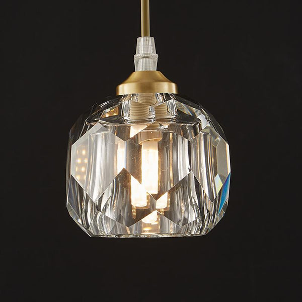 Thehouselights-1-Light Crystal Pendant Lighting-Pendant--