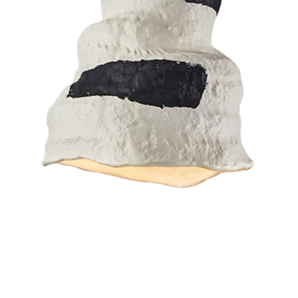 Thehouselights-1-Light Geometric Wabi-Sabi Gray White Pendant Light-Pendant-Brown-M