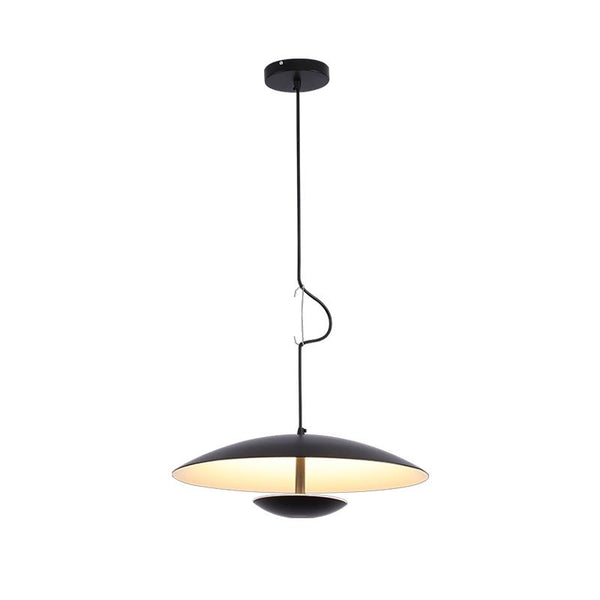 Thehouselights-1 Light HeadHat Plate Vertical Linear Pendant Lighting-Pendant-Black-