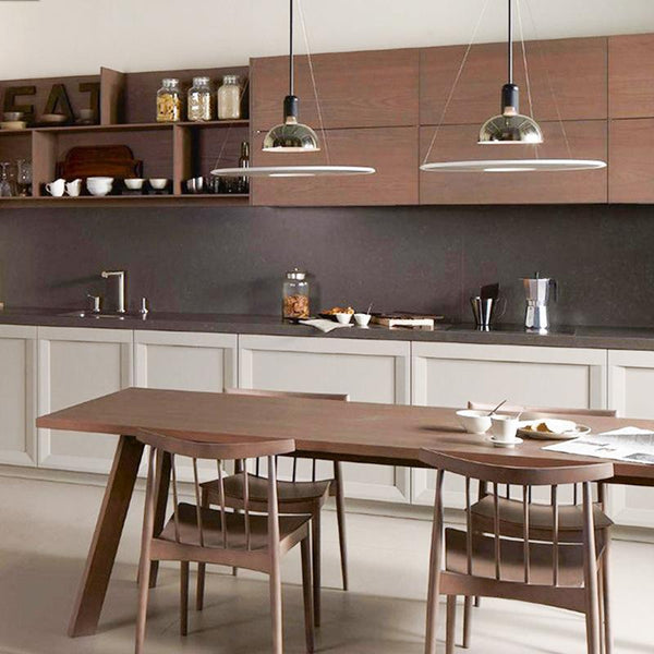 Thehouselights-1-Light Pendant Light in Plate Shape-Pendant--