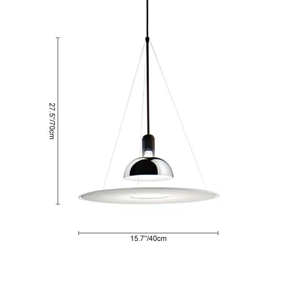 Thehouselights-1-Light Pendant Light in Plate Shape-Pendant--