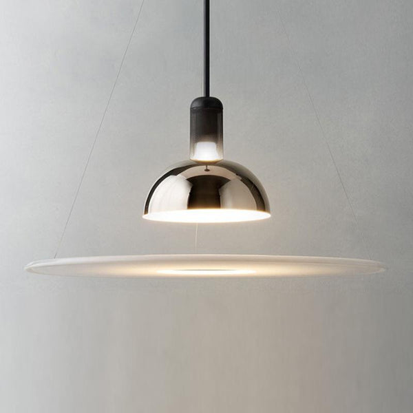 Thehouselights-1-Light Pendant Light in Plate Shape-Pendant--