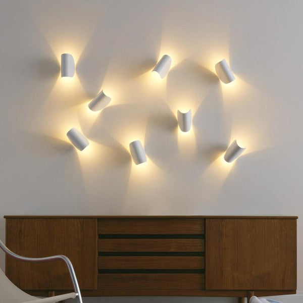 Thehouselights-1-Light Rotatable Minimalist Modern LED Wall Sconce-Wall Lights-Black-