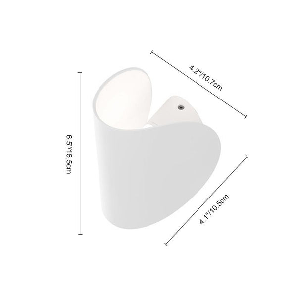 Thehouselights-1-Light Rotatable Minimalist Modern LED Wall Sconce-Wall Lights-White-