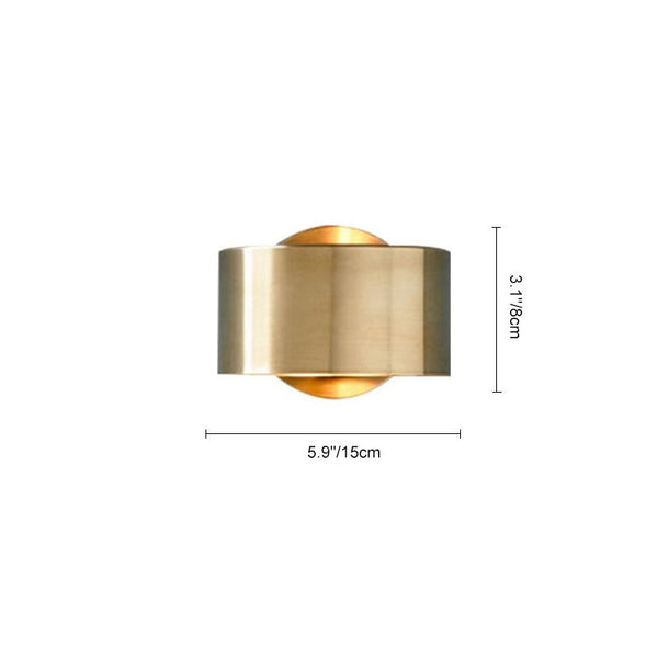 Thehouselights-1-Light Wall Sconce in Brushed Brass Finish-Wall Lights--