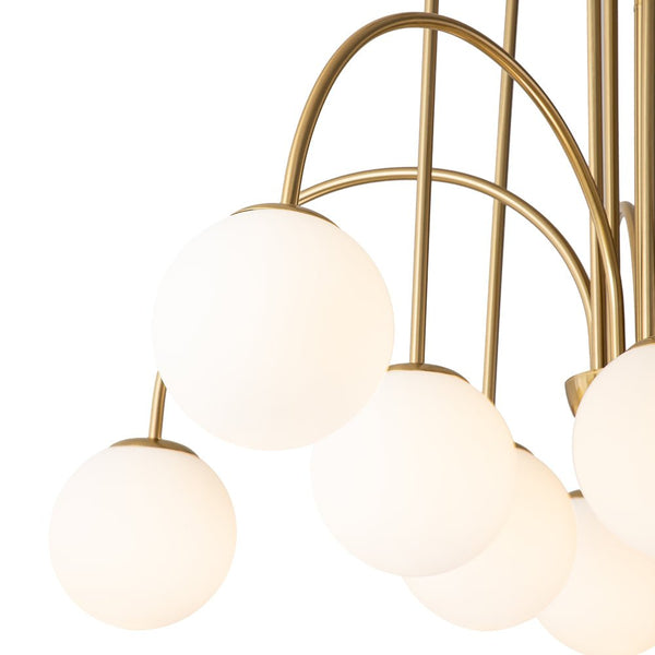 Thehouselights-10-Light Bubble Opal Glass Globe Chandelier-Chandelier-Black-