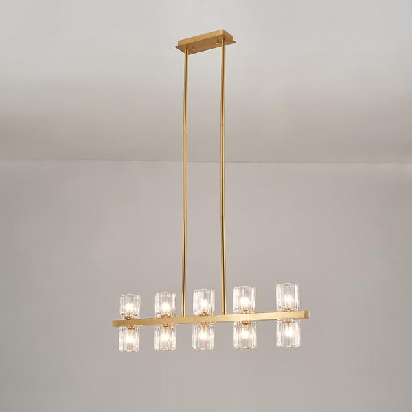 Thehouselights-10-Light Cylinder Shades Pendant Light-Pendant--