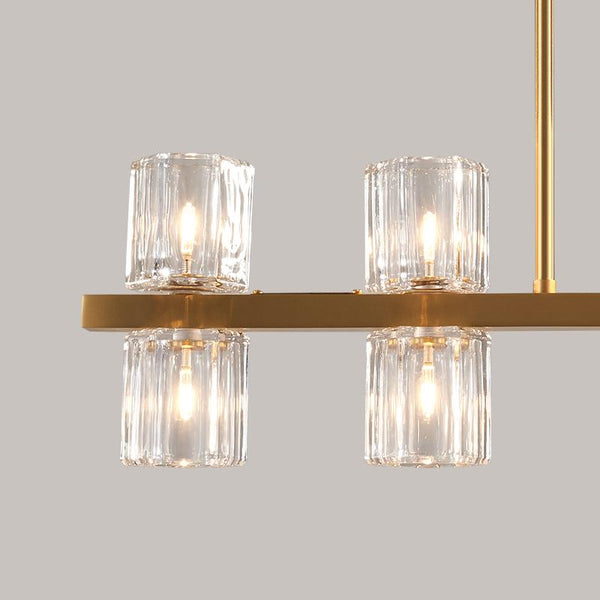 Thehouselights-10-Light Cylinder Shades Pendant Light-Pendant--