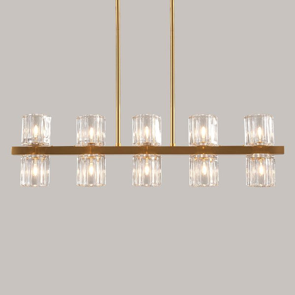 Thehouselights-10-Light Cylinder Shades Pendant Light-Pendant--