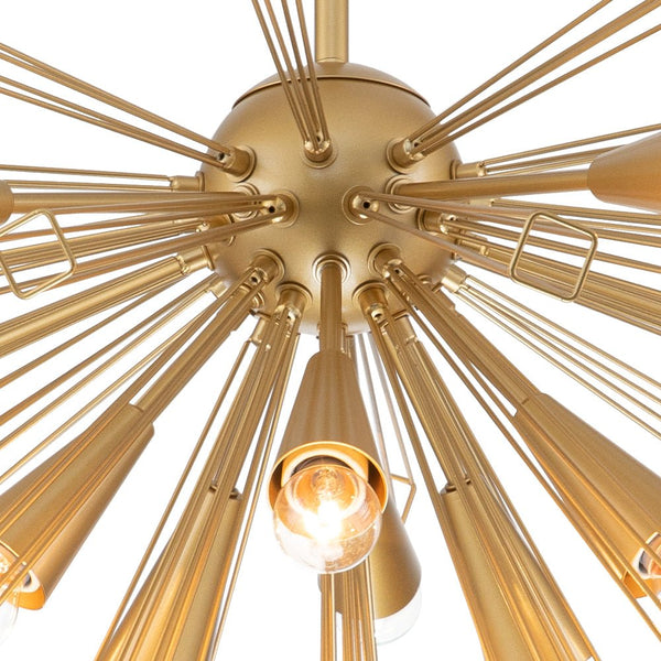 Thehouselights-10-Light Modern Sputnik Sunburst Chandelier-Chandelier-Black-