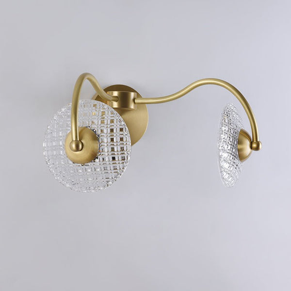 Thehouselights-1/2 Light Curving Brass Wall Sconce-Wall Lights-1-Light-