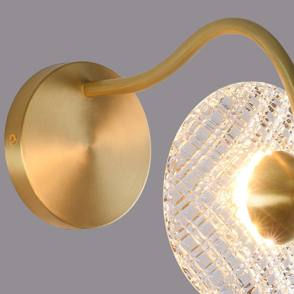 Thehouselights-1/2 Light Curving Brass Wall Sconce-Wall Lights-1-Light-