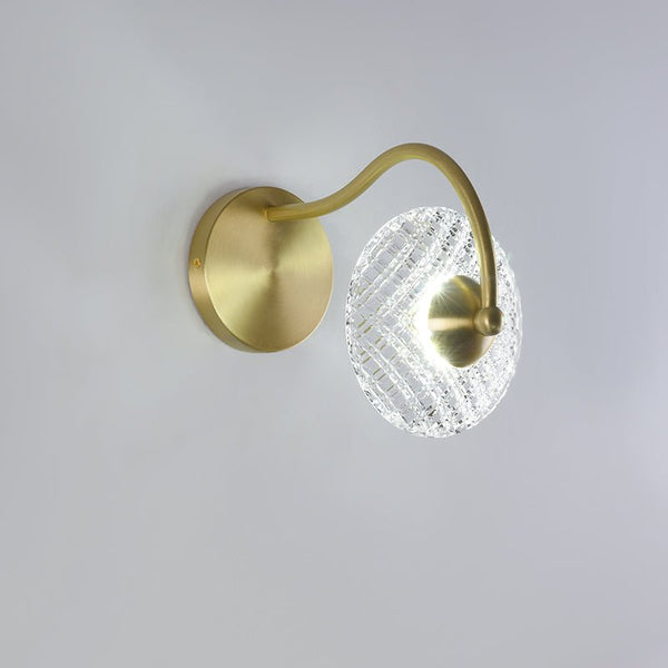Thehouselights-1/2 Light Curving Brass Wall Sconce-Wall Lights-1-Light-
