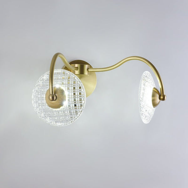 Thehouselights-1/2 Light Curving Brass Wall Sconce-Wall Lights-1-Light-